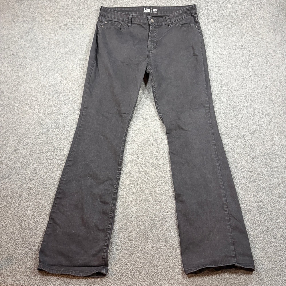 Lee Jeans Womens 18 L Black Regular Fit Boot Cut Mid Rise Denim 101CMBEW0 8547